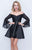 Nina Canacci - 228 Lace Off-Shoulder A-Line Cocktail Dress In Black