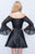 Nina Canacci - 228 Lace Off-Shoulder A-Line Cocktail Dress In Black