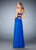 La Femme - 22815 Ruched Strapless Chiffon Gown In Blue