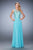 Gigi - 22824 Sleeveless Lace Embellished A Line Gown In Blue