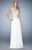 Gigi - 22824 Sleeveless Lace Embellished A Line Gown In White