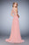 Gigi - 22824 Sleeveless Lace Embellished A Line Gown In Pink