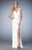 GiGi - 22825 Sheer Beaded Jersey Gown In White