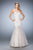 Gigi - 22836 Rhinestone Embroidered Trumpet Gown In White