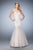 Gigi - 22836 Rhinestone Embroidered Trumpet Gown In White