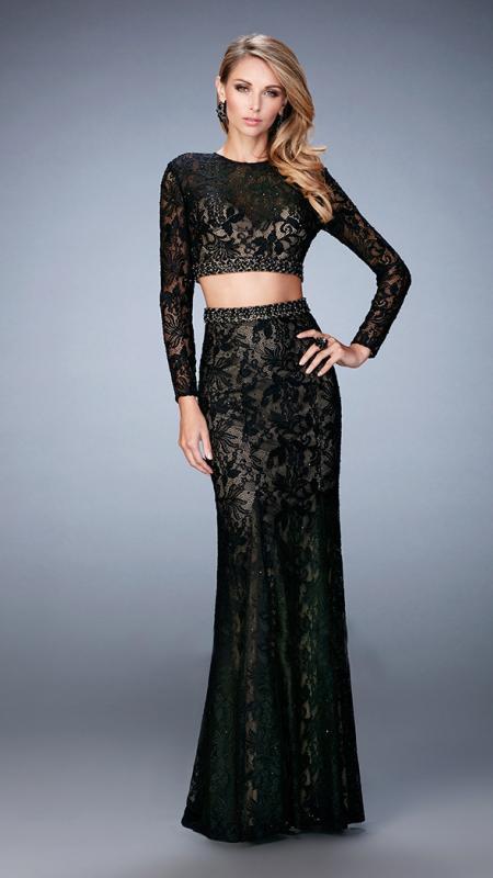 La Femme - Prom Dress 22871 in Black