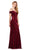Dancing Queen - 2295 Fitted Off Shoulder Strap Prom Dress in Red