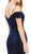 Dancing Queen - 2295 Fitted Off Shoulder Strap Prom Dress in Blue