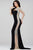 Jovani - Crystal Embellished Sheath Dress 22954 in Black and Neutral