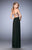 La Femme - 22959 Strapless Floral Sweetheart Evening Gown In Black