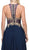 Dancing Queen - 2297 Sheer Embroidered Pleated Prom Dress in Blue