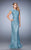 La Femme - 22971 Lace Jewel Sheath Dress In Blue