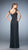 La Femme - 22974 Beaded Lace Cap Sleeve Long Gown In Charcoal