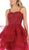 May Queen - RQ7720 Appliqued Sweetheart Bodice A-Line Dress In Red