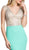 Embellished Fitted V-Neck Evening Dress