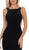 May Queen - RQ7709 Plunging Scoop Back Velvet Gown In Black
