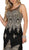 May Queen - RQ7546 Gilded Illusion Scoop Trumpet Dress In Black