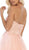 May Queen - RQ7716 Strapless Lace Appliqued High Low Gown In Pink