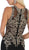 May Queen - MQ1629 Gold Appliqued Illusion Jewel Long Gown In Black and Gold