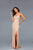 Scala - 48938 Allover Sequin Backless Sheath Evening Gown with Slit In Gold and Brown