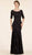 Rina di Montella - RD2301-1 Quarter Sleeve Lace Trumpet Gown In Black