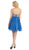 Eureka Fashion - 2301 Beaded Sweetheart Chiffon A-line Dress in Blue