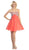Eureka Fashion - 2301 Beaded Sweetheart Chiffon A-line Dress in Orange