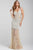 23053 Bedazzled V-neck Sheath Dress