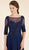 Rina di Montella - RD2306-1 Lace Embroidered A-Line Evening Gown In Blue