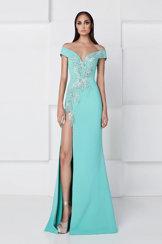 Sparkling Off Shoulder Evening Dress 2772