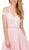 Dancing Queen - 2327 Embellished Off-Shoulder A-line Gown In Pink