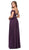 Dancing Queen - 2327 Embellished Off-Shoulder A-line Gown In Purple