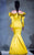 MNM Couture - 2329 Off Shoulder Mermaid Dress in Yellow
