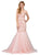 Dancing Queen - 2330 Strapless Embellished Mermaid Prom Gown In Pink