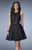 La Femme - 23308 Lavish Lace Illusion Cocktail Dress In Black