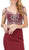 Dancing Queen - 2331 Bejeweled Two Piece Sheath Prom Dress in Red