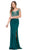 Dancing Queen - 2331 Bejeweled Two Piece Sheath Prom Dress in Green