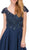 Dancing Queen - 2333 Embellished Cap Sleeve V-neck A-line Prom Dress In Blue