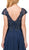 Dancing Queen - 2333 Embellished Cap Sleeve V-neck A-line Prom Dress In Blue