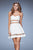 La Femme - Sweetheart A-line Dress with Cutouts 23349 in White