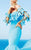 MNM Couture - 2338 Off-Shoulder Tiered Mermaid Gown in Blue