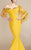 MNM Couture - 2339 Floral Off Shoulder Mermaid Dress in Yellow