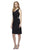 Alex Evenings - 234005 Sleeveless V Neck Ruched Cocktail Dress in Black