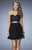 La Femme - 23402 Scattered Sparkles Cutout Cocktail Dress In Black