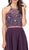 Dancing Queen - 2341 Beaded Sheer Halter Chiffon Prom Dress in Purple