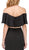 Dancing Queen - 2342 Two Piece Ruffled Off-Shoulder Sheath Prom Dress In Black