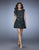 La Femme - 23467 Lace Bateau A-line Dress In Green
