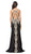 Dancing Queen - Embellished Illusion Halter Fitted Prom Dress 2349 In Black