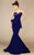 MNM Couture - 2349 Embellished Couture Peplum Mermaid Gown in Blue