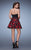 La Femme - 23500 Sweetheart Floral Cocktail Dress In Black and Multi-Color